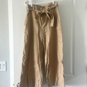 Banana Republic Wide Leg Crop Khaki Trouser